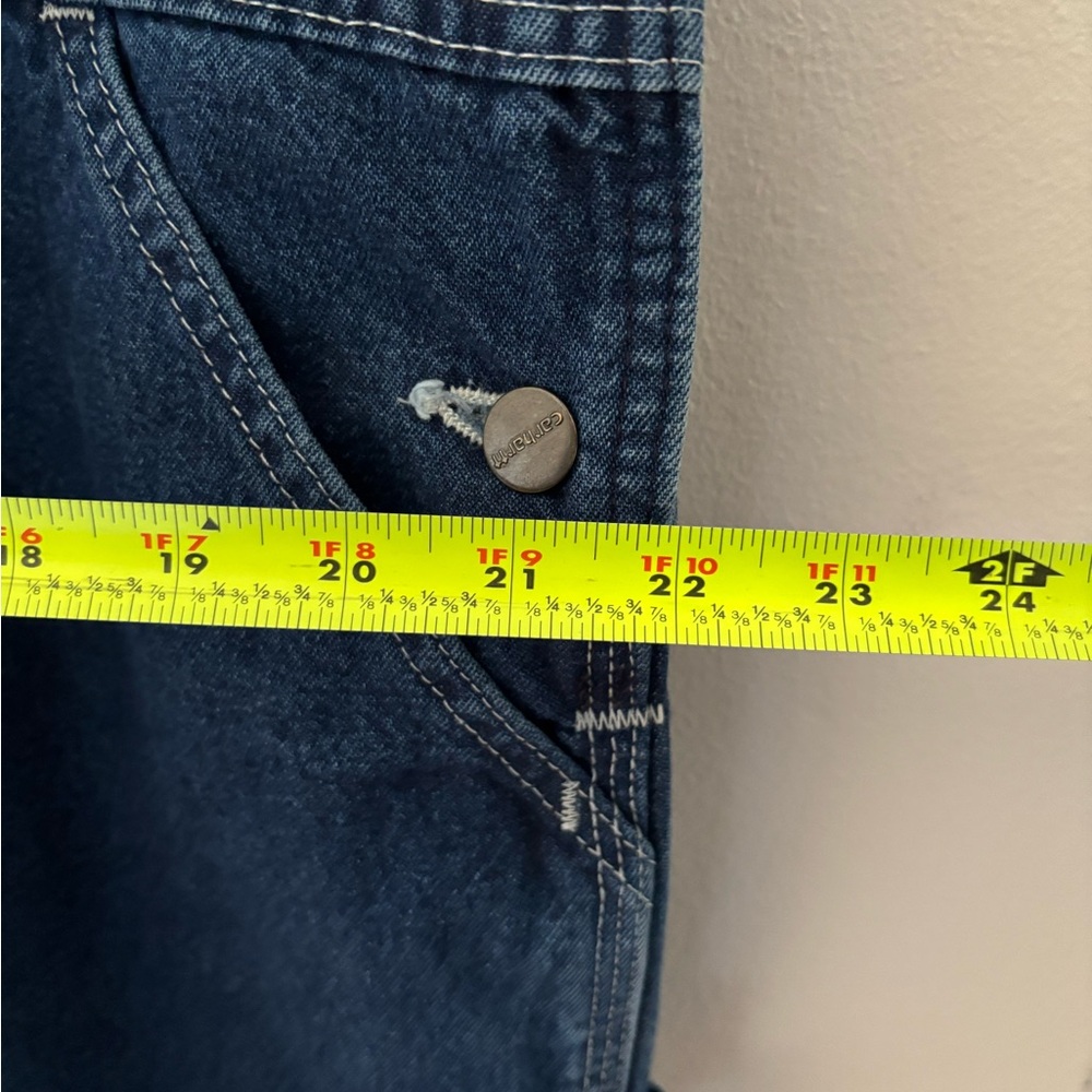 NWT Carhartt Washed-Denim Bib Overalls Dark Wash Size 42 X 32 - Picture 13 of 15